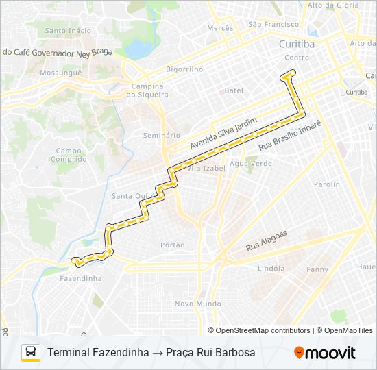 Mapa de 701 FAZENDINHA de autobús