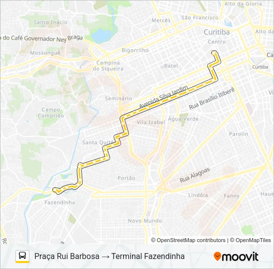 701 FAZENDINHA Bus Line Map