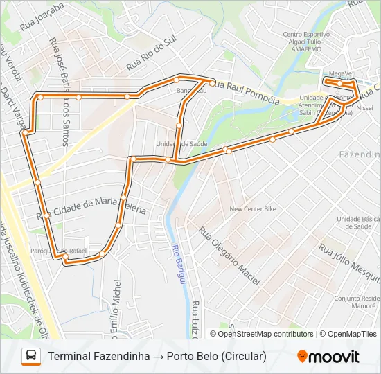 718 PORTO BELO Bus Line Map