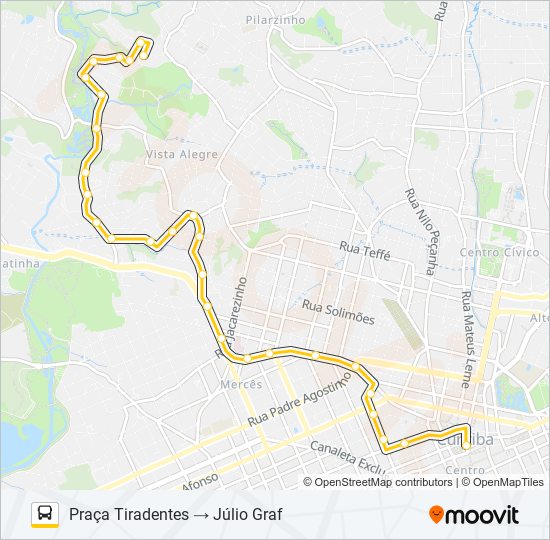 967 JÚLIO GRAF bus Line Map