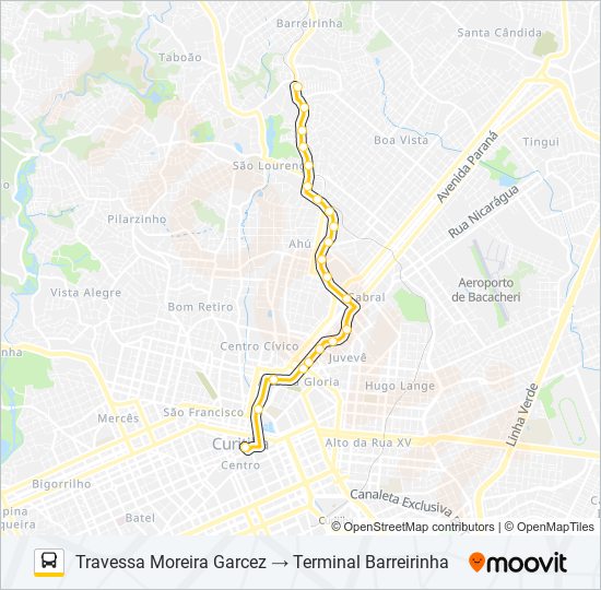 Mapa de 205 BARREIRINHA de autobús