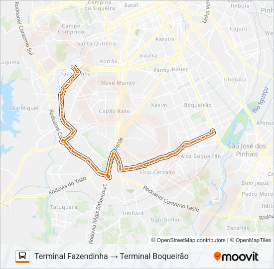 545 TRABALHADOR Bus Line Map