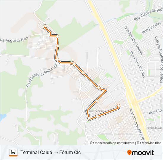 Mapa de 721 MÁRIO JORGE de autobús