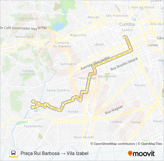 761 VILA IZABEL Bus Line Map
