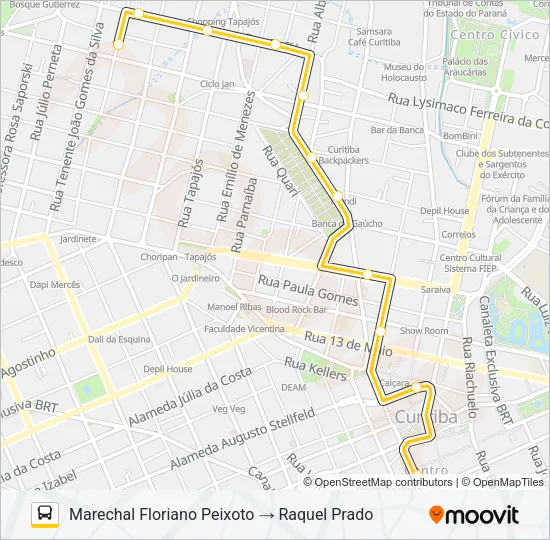 164 RAQUEL PRADO Bus Line Map