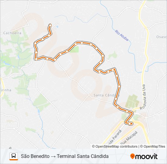 Mapa de 236 SÃO BENEDITO de autobús