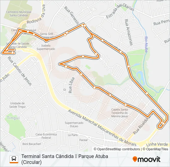 237 PARQUE ATUBA Bus Line Map