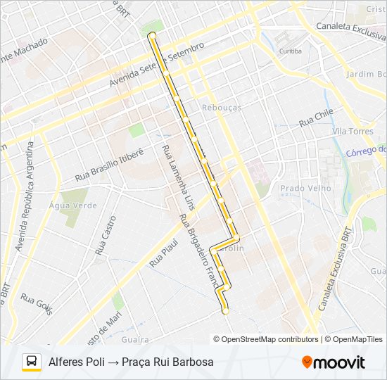 Mapa de 560 ALFERES POLI de autobús