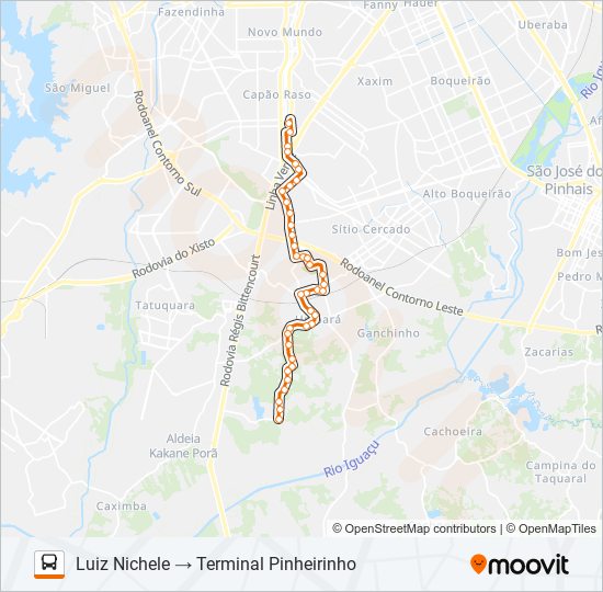 Mapa da linha 641 LUIZ NICHELE de ônibus