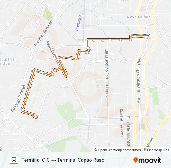 654 CAMPO ALEGRE Bus Line Map