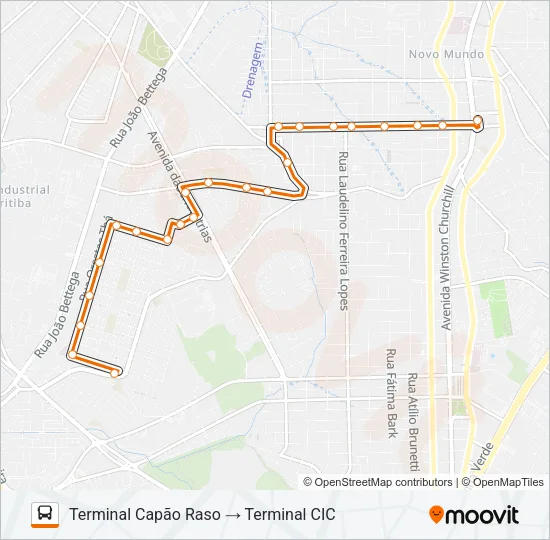 654 CAMPO ALEGRE Bus Line Map