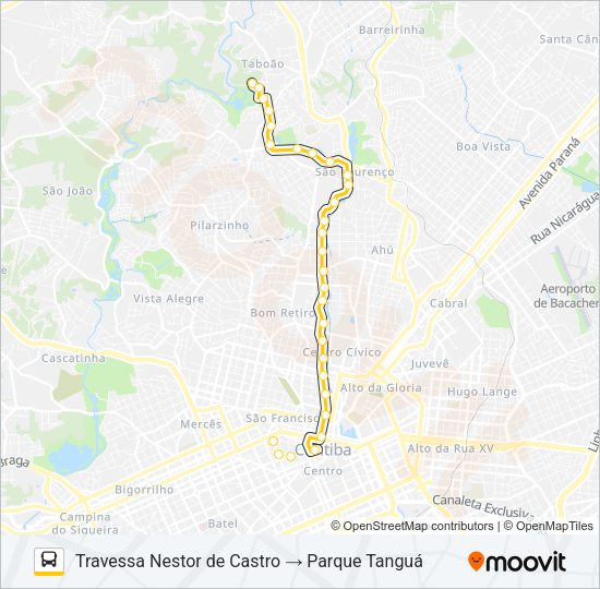 Mapa da linha 176 PARQUE TANGUÁ de ônibus