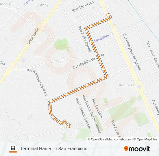 511 SÃO FRANCISCO Bus Line Map