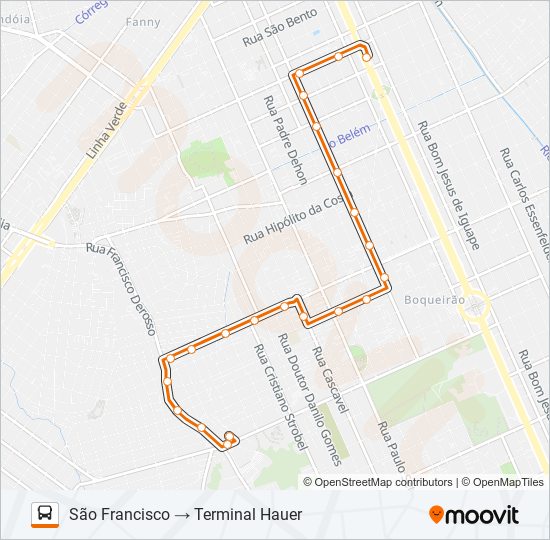 Mapa da linha 511 SÃO FRANCISCO de ônibus