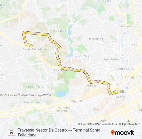 Mapa da linha 972 JARDIM ITÁLIA de ônibus