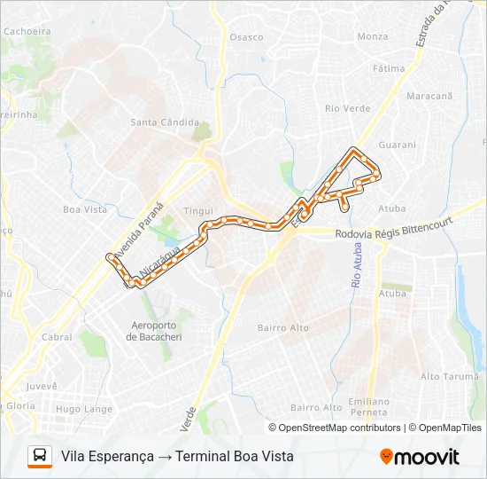 222 VILA ESPERANÇA Bus Line Map