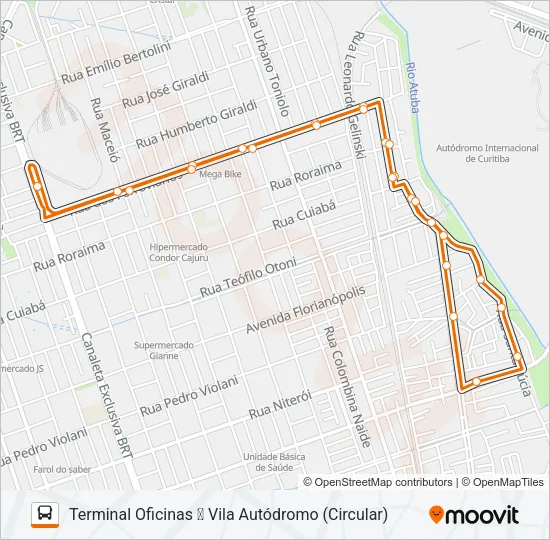 323 VILA AUTÓDROMO Bus Line Map