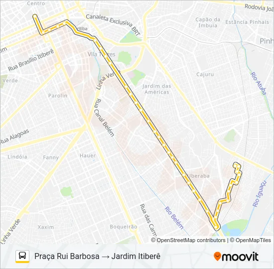 474 JARDIM ITIBERÊ Bus Line Map