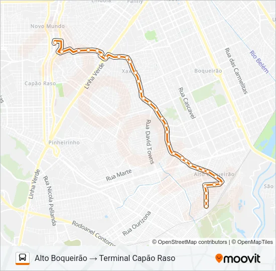 629 ALTO BOQUEIRÃO Bus Line Map