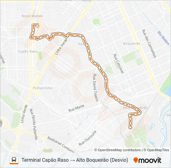 629 ALTO BOQUEIRÃO Bus Line Map