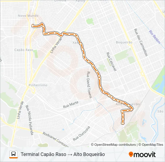 629 ALTO BOQUEIRÃO Bus Line Map