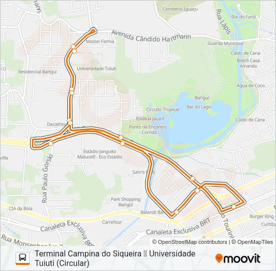 815 REFORÇO TUIUTI Bus Line Map