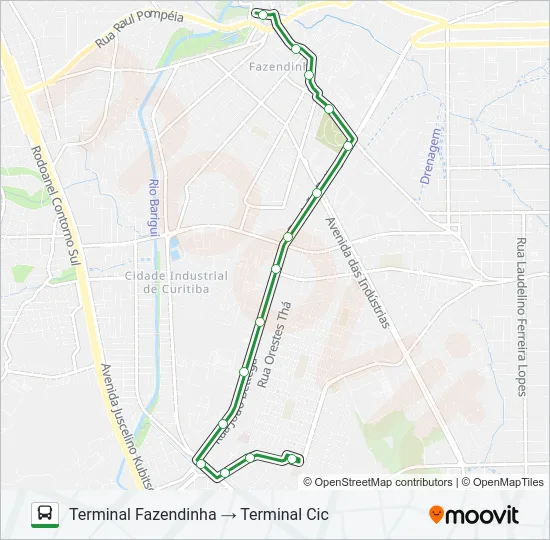 040 INTERBAIRROS IV Bus Line Map