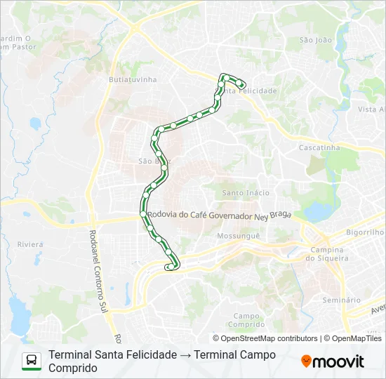 040 INTERBAIRROS IV Bus Line Map