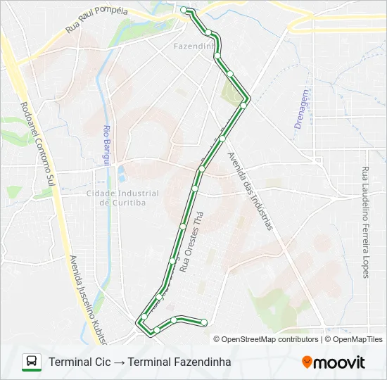 040 INTERBAIRROS IV Bus Line Map