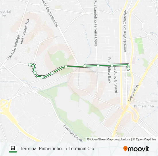 040 INTERBAIRROS IV Bus Line Map