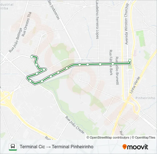 040 INTERBAIRROS IV Bus Line Map