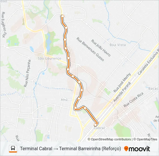 245 ANITA GARIBALDI Bus Line Map