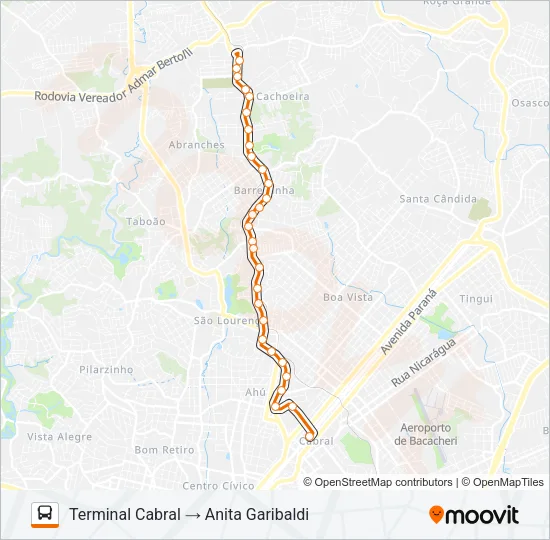 245 ANITA GARIBALDI Bus Line Map