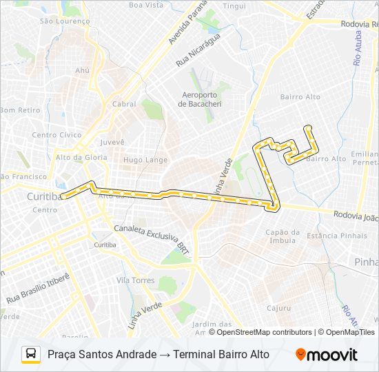 Mapa de 375 SAGRADO CORAÇÃO de autobús