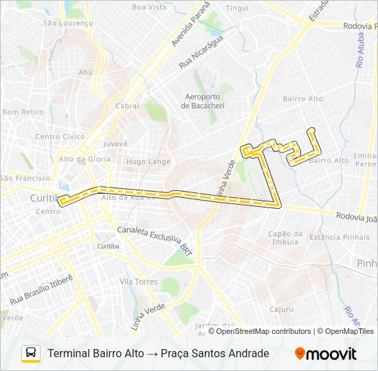375 SAGRADO CORAÇÃO Bus Line Map