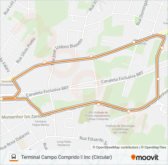 832 POSIVILLE / INC Bus Line Map