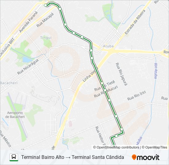 Mapa de 030 INTERBAIRROS III de autobús