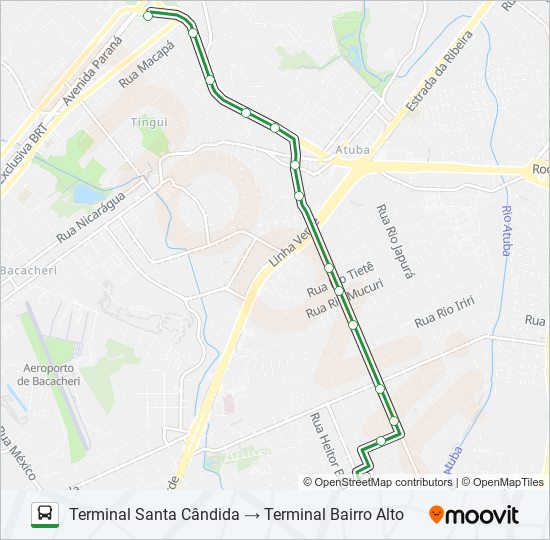 Mapa de 030 INTERBAIRROS III de autobús