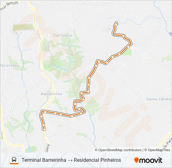 Mapa de 244 JARDIM DO ARROIO de autobús