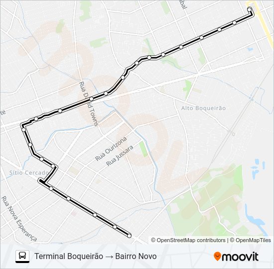 Mapa da linha 549 MAD. BAIRRO NOVO de ônibus