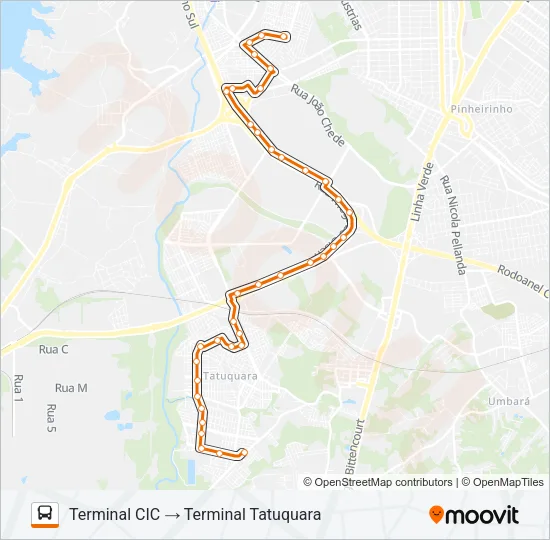 619 SANTA RITA / CIC Bus Line Map