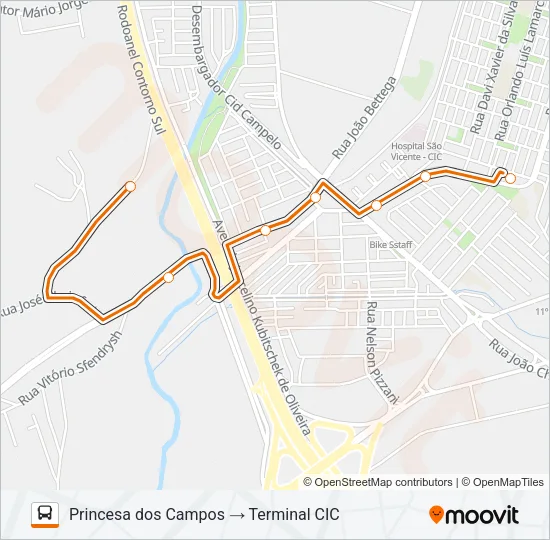668 CASA DE CUSTÓDIA Bus Line Map