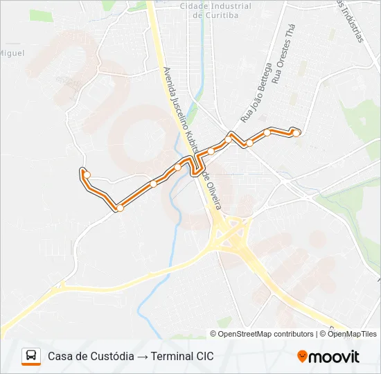 668 CASA DE CUSTÓDIA Bus Line Map