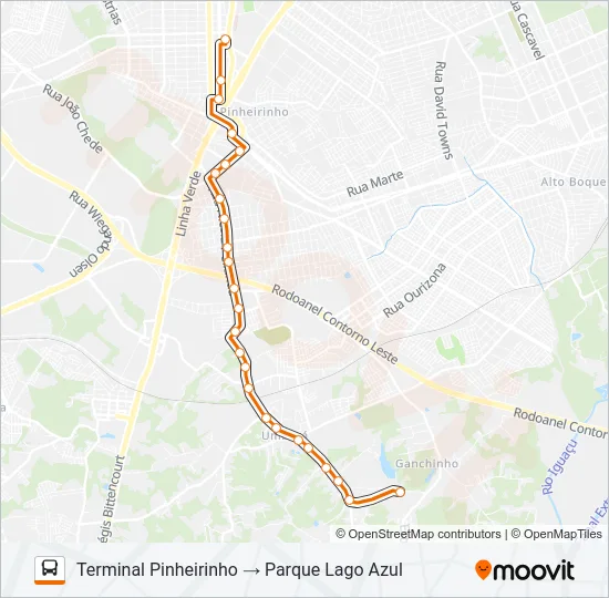794 PARQUE LAGO AZUL Bus Line Map