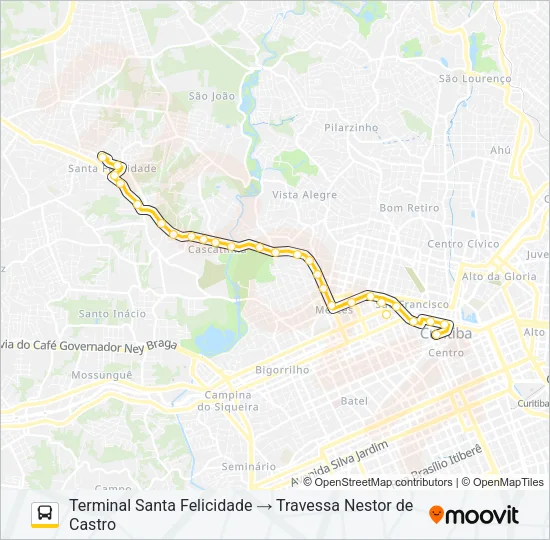 901 SANTA FELICIDADE Bus Line Map