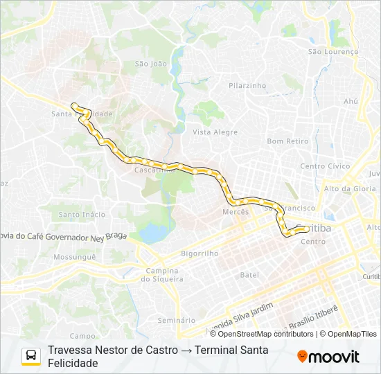 901 SANTA FELICIDADE Bus Line Map