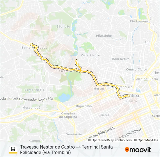 901 SANTA FELICIDADE Bus Line Map