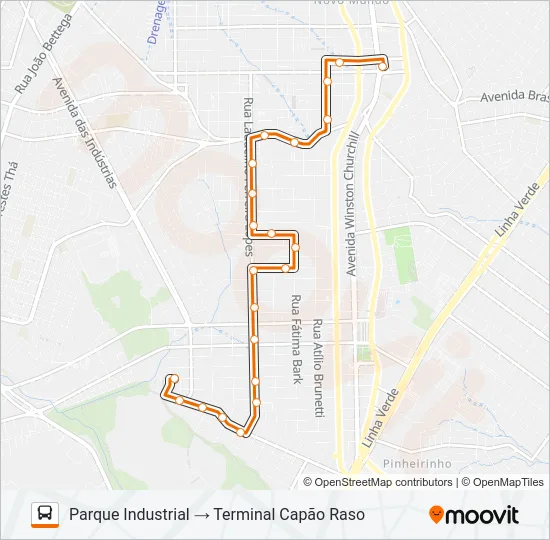 623 PARQUE INDUSTRIAL Bus Line Map