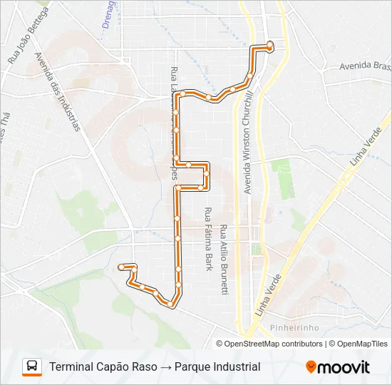 623 PARQUE INDUSTRIAL Bus Line Map