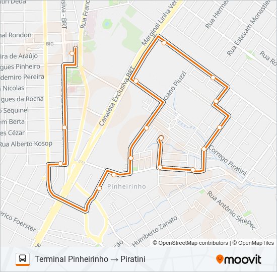 631 PIRATINI / BR 476 bus Line Map